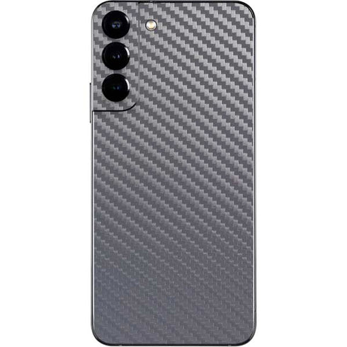 Silver Carbon Fiber Specialty Texture Material Galaxy S22 Plus Skin
